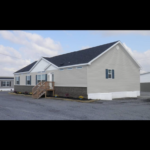 Manufactured Home with Skirting almost complete