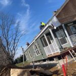 Manufactured Home having the roof put on